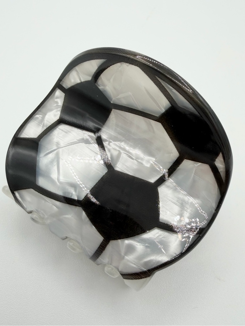 Soccer/Football Acrylic Hair Clip New